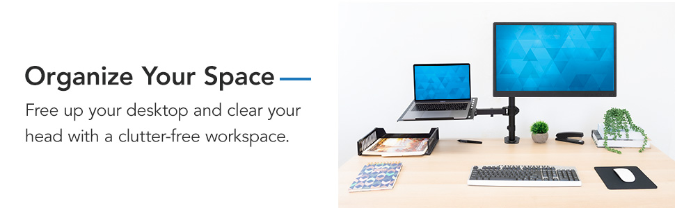 monitor and laptop desk mount