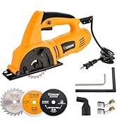 Hoteche Multi-Cutter Mini Circular Saw with 3 Saw Blades, 5A Copper Motor, Scale Ruler, 3-3/8”550...