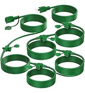 K KASONIC - Outdoor Extension Cord 50 FT, Evenly Spaced 6 Outlets Plugs, 16/3 SJTW Weatherproof M...