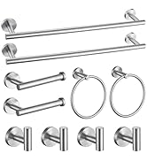 Bathroom Hardware Set, 4-Piece Towel Bar Set Brushed Nickle Towel Holder Set includes 23.6 in Tow...