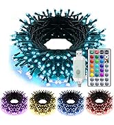 Solhice 50ft Christmas Lights Color Changing, 150 LED Halloween Light, Xmas Tree String Lights US...