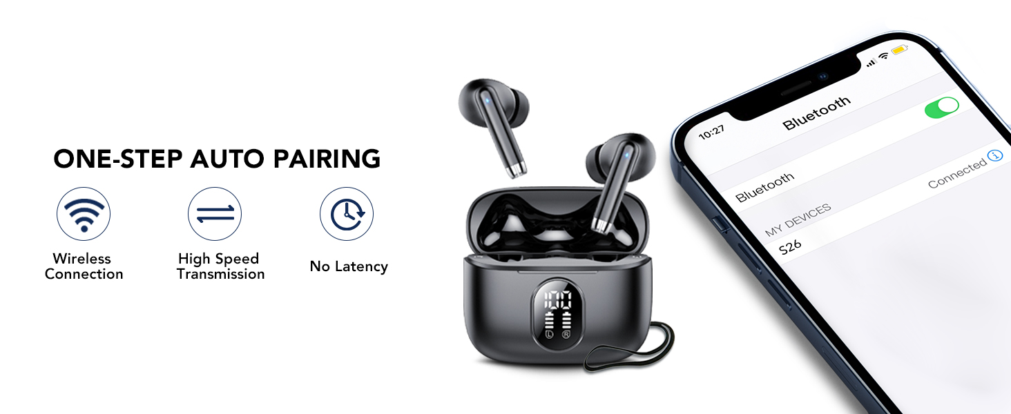 Wireless Earbuds, New Bluetooth 5.4 Headphones