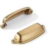 khtumeware 10 Pack Champagne Bronze Cup Pulls 3 Inch Center to Center - Cabinet &amp; Drawer Handles ...