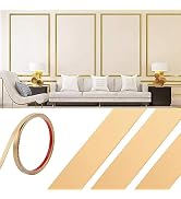 Qiveno Gold Molding Trim Peel and Stick(Mirror-Like Finish), 201 Stainless Steel Self Adhesive Wa...