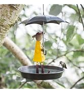 Bird Feeders for Outdoors Hanging Girl with Umbrella Hummingbird Feeder Garden Decor Yard Decorat...