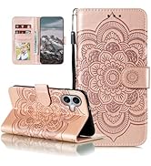 EYZUTAK Case for iPhone 17, Premium PU Leather Magnetic Closure Flip Wallet Phone Case with Card ...