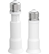 JACKYLED E26 Light Socket Extender 4-Level Extendable, 3.1-4.3in/8-11cm Extension E26/E27 Bulb Ad...