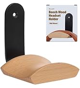 Mt.Jun Beech Wood Headphone Wall Mount Holder, with VHB Adhesive Tape and Screw, Holds 10 lbs (Bl...