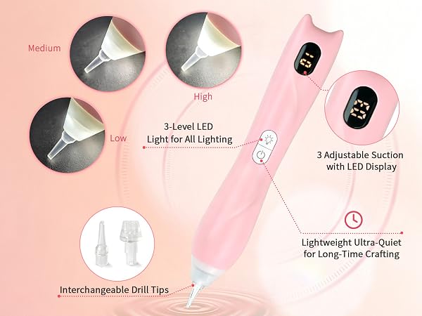 Electric Diamond Painting Pen with Light