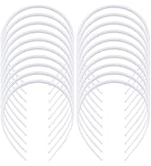 20 Pack White Plain Blank 1CM Slim Thin Hard plastic Headband Hairband Elastic Hair Hoop Holder C...