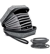 JJC 10 Pockets Hard Shell Lens Filter Bag Up to 95mm, Water Resistant &amp; Dustproof, Camera Filter ...