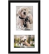 DUENPY 8x14 Picture Frame Collage Display 4x6 and 5x7 Photos for Available Horizontal Wall Mounti...
