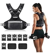 PACEARTH Adjustable Weight Vest 4-10lbs / 11-20lbs / 20-32lbs X-Shape Weighted Vest for Women and...