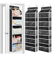 JARLINK 2 Pack Toy Stuffed Animal Storage, Over The Door Organizer W/Clear View Windows, 44lb Loa...
