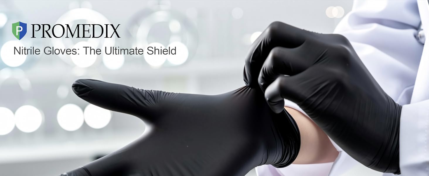 gloves disposable food nitrile prep grade safe cleaning rubber black chemical resistant heavy duty