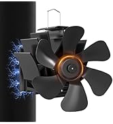 Wood Stove Fan with Magnet: Heat Powered Fireplace Fan for Wood Burning Stoves Pipe Fan Quiet War...