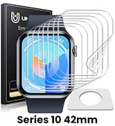 UniqueMe 8 Pack for Apple Watch Series 10 Screen Protector 42mm - [Strong Asorption] [Flexible TP...