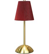 SupBri Cordless Table Lamp Rechargeable,Fabric Shade Desk Lamp, Dimmable LED Battery Powered Lamp...