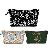 3Pcs/Set Makeup bags Line Art Printing Cosmetic Bag for Women Multifuncition Travel Toiletry Bag ...