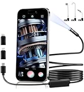 Endoscope Camera with Light, 1920P HD Borescope with 8 Adjustable LED Lights, Endoscope with 3.3f...