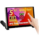 iPistBit 5 Inch HDMI Monitor 1024x600 LCD Touch Screen Display Mini Small Monitor for Raspberry P...
