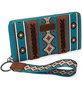 X Wrangler Wristlet Western Wallet Boho Aztec Credit Card Holder for Women