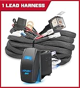 Wiring Harness, OFFROADTOWN 16.4FT 1 Lead Nylon Wiring Harness Kit for Fog Light LED Light Bars L...