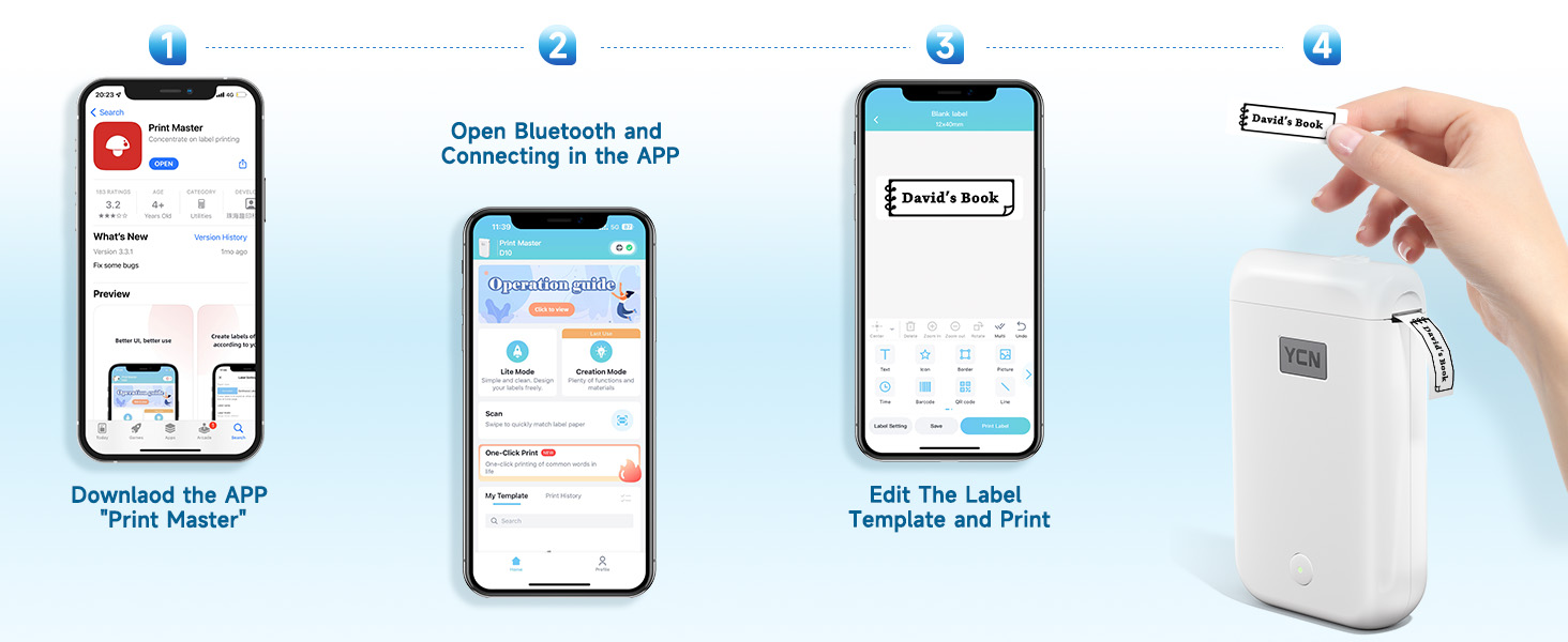 label maker, label makers, bluetooth label maker, portable label maker, mini label maker