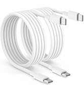 2pack 6ft USB C to C Cable, 60W Type C to Type C Fast Charging Cord for iPhone 17 16 15 Pro, Pro ...