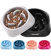 MateeyLife Slow Feeder Dog Bowls 2PCS, Anti-Choking Puzzle Dog Food Bowls, Anti-Slip Interactive ...