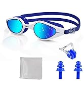PHELRENA Swim Goggles, Anti Fog,No Leaking,UV Protection,Shatter-Proof, Clear Wide Vision Triathl...