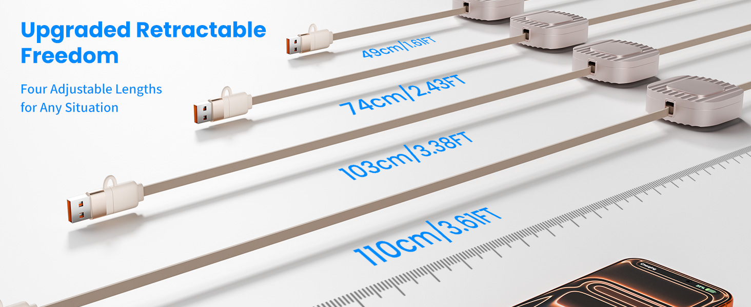 retractable chargers for multiple devices