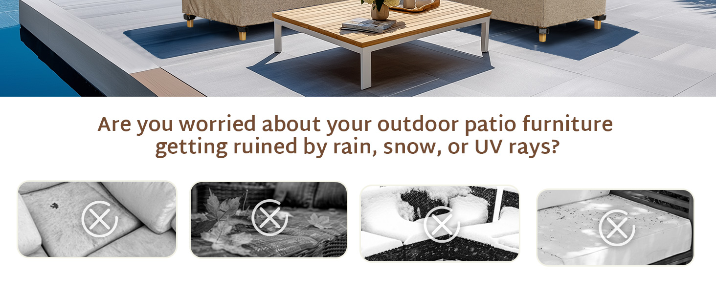 weatherproof outdoor sectional cover