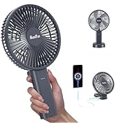 HandFan 6 Inch Handheld Fan with 4000mAh Battery 6 Speed Personal Fan, Strong Airflow, Cooling De...