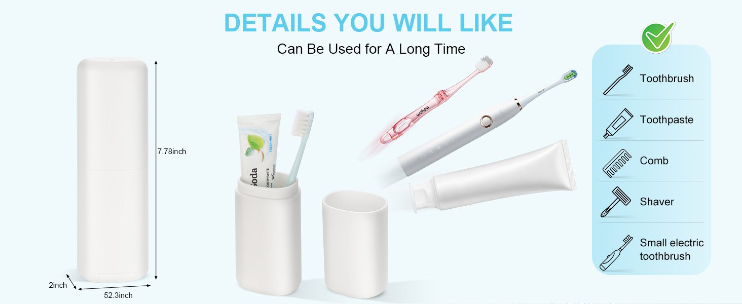portable travel toothbrush case