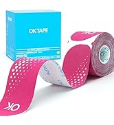 OK TAPE Synthetic Kinesiology Tape Precut Strips, Breathable Sports Athletic Tape for Joint &amp; Mus...