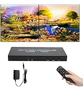 ASHATA 2x2 Video Wall Controller, HDMI Video Image Processor Screen Splicing 1080P high Definitio...