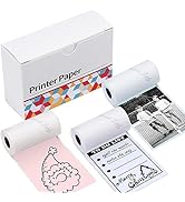 Ponek Mini Printer Paper, Compatible With M02/T02/M02S/M03/M03AS/M04S/ Sticky Note Printers, 50mm...