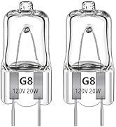 Ddlisu G8 Halogen Bulb 20W 120V, Warm White 2700K, Dimmable G8 Bulb for GE Microwave Under Cabine...