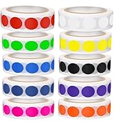 10000Pcs 1/2" Dot Stickers, Round Colored Coding Labels, Circle Stickers 10 Assorted Colors for Y...
