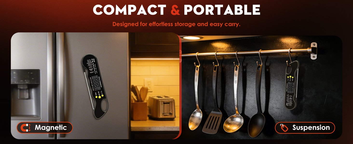 TRAUSI Instant Read Meat Thermometer