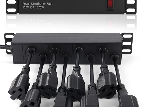 8 Rear Outlets