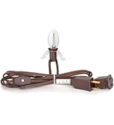 Upgraded Lighting System, 7.2Ft Brown Accessory Cord with 1LED C7 Spare Fuse Bulb, Blow Mold Ligh...