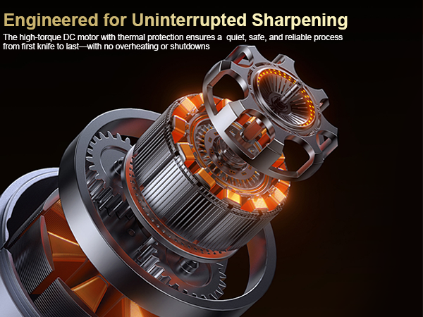 Hrevzon Knife Sharpener Electric Work Sharp for Kitchen Knives