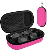 Fonwill Double Eyeglasses Case, Hard Travel Glasses Case for Men Women | EVA Hard Shell Dual Sung...