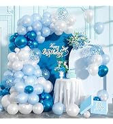 Paready Blue Shades Balloons Garland Arch Kit 115Pcs for Boys Grils Birthday Graduation Wedding B...