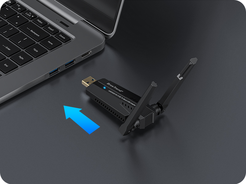 Initial Setup Step 1 Plug the USB WiFi 6E Adapter into a USB 3.0 Port of Your PC