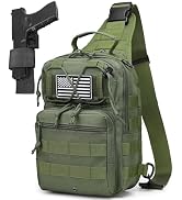 HPDF Tactical Sling Backpack Military Crossbody Bag Pack for Mens One Shoulder Holster Sling Bag 10L