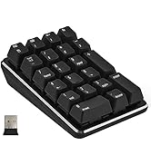 Merdia 2.4G Wireless Mechanical Numpad GATERON Blue Switch Numeric Keypad 21 Keys Numpad Extended...