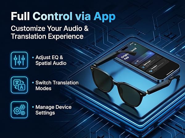 Smart Bluetooth Glasses with AI Translation